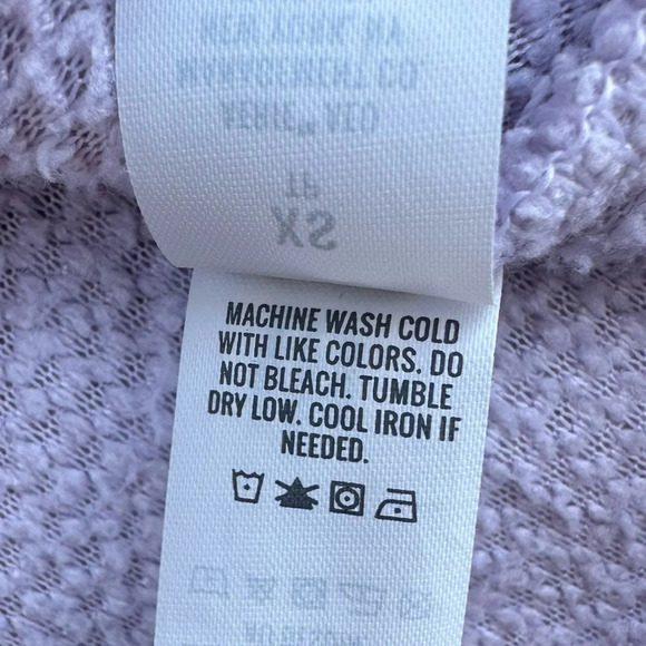 Aerie Dream Sherpa Quarter Zip Sweatshirt Pullover Purple XS - Picture 12 of 12